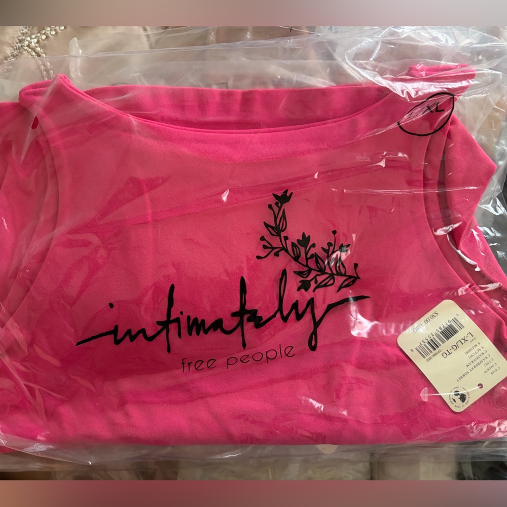 Free People Intimately Hot Pink Top